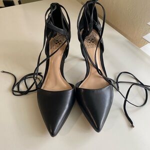 Vince Camuto Black Women's Lace-Up Heels